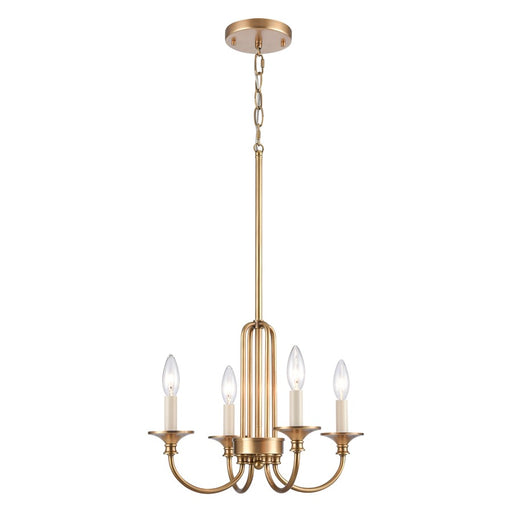 Atlas Lighting Cecil 16'' Wide 4Lt Semi Flush Mount, Natural Brass