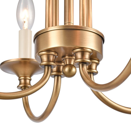 Atlas Lighting Cecil 16'' Wide 4Lt Semi Flush Mount, Natural Brass