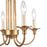 Atlas Lighting Cecil 16'' Wide 4Lt Semi Flush Mount, Natural Brass