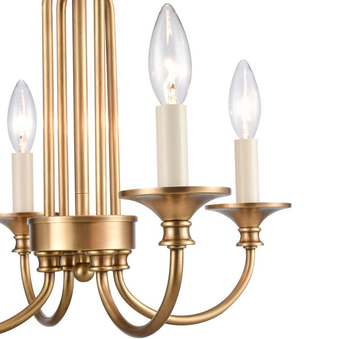 Atlas Lighting Cecil 16'' Wide 4Lt Semi Flush Mount, Natural Brass