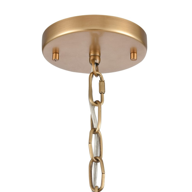 Atlas Lighting Cecil 16'' Wide 4Lt Semi Flush Mount, Natural Brass