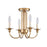 Atlas Lighting Cecil 16'' Wide 4Lt Semi Flush Mount, Natural Brass