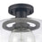 Atlas Lighting Clement 13'' Wide 1Lt Semi Flush Mount, Black/Clear