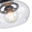Atlas Lighting Clement 13'' Wide 1Lt Semi Flush Mount, Black/Clear