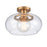 Atlas Lighting Clement 13'' Wide 1Lt Semi Flush Mount, Gold/Clear