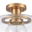 Atlas Lighting Clement 13'' Wide 1Lt Semi Flush Mount, Gold/Clear