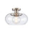 Atlas Lighting Clement 13'' Wide 1Lt Semi Flush Mount, Nickel/Clear