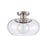 Atlas Lighting Clement 13'' Wide 1Lt Semi Flush Mount, Nickel/Clear