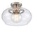 Atlas Lighting Clement 13'' Wide 1Lt Semi Flush Mount, Nickel/Clear