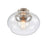 Atlas Lighting Clement 13'' Wide 1Lt Semi Flush Mount, Nickel/Clear