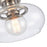 Atlas Lighting Clement 13'' Wide 1Lt Semi Flush Mount, Nickel/Clear