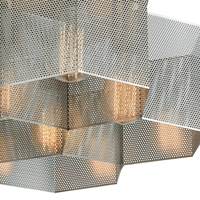 Atlas Lighting Compartir 19'' Wide 7Lt Semi Flush Mount, Nickel
