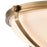 Atlas Lighting Connelly 19'' Wide 3Lt Semi Flush Mount, Brass/White