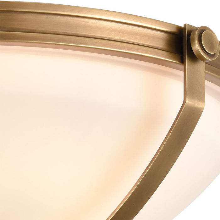 Atlas Lighting Connelly 19'' Wide 3Lt Semi Flush Mount, Brass/White
