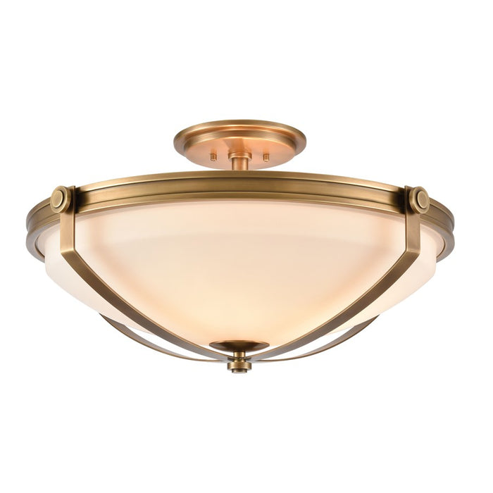 Atlas Lighting Connelly 23''W 4Lt Semi Flush Mount, Natural/White