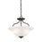 Atlas Lighting Conway 15'' Wide 2Lt Semi Flush Mount, Bronze/White