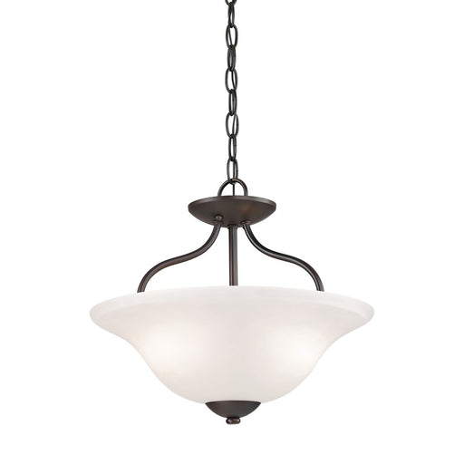 Atlas Lighting Conway 15'' Wide 2Lt Semi Flush Mount, Bronze/White