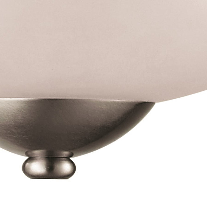 Atlas Lighting Conway 15'' Wide 2Lt Semi Flush Mount, Nickel/White