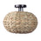 Atlas Lighting Cove 13.75''W 1Lt Semi Flush Mount, Natural/Beige