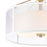 Atlas Lighting Diffusion 18''W 3Lt Semi Flush Mount, Silver/White