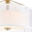 Atlas Lighting Diffusion 18''W 3Lt Semi Flush Mount, Silver/White