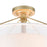 Atlas Lighting Diffusion 18''W 3Lt Semi Flush Mount, Silver/White