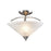 Atlas Lighting Elysburg 16''W 2Lt Semi Flush Mount, Nickel/White