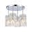 Atlas Lighting Forma de Crystal 13.75''W 4Lt Semi Flush, Chrome