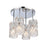 Atlas Lighting Forma de Crystal 13.75''W 4Lt Semi Flush, Chrome