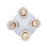 Atlas Lighting Forma de Crystal 13.75''W 4Lt Semi Flush, Chrome