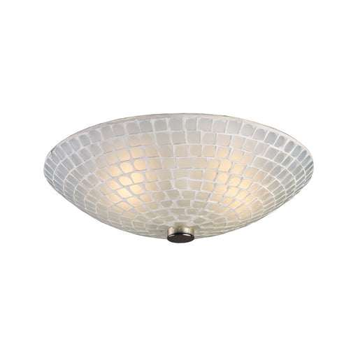 Atlas Lighting Fusion 12'' Wide 2Lt Semi Flush Mount, Nickel/White