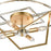 Atlas Lighting Geosphere 18'' Wide 4Lt Semi Flush Mount, Nickel