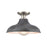Atlas Lighting Grenville 13''W 1Lt Semi Flush Mount, Nickel/Gray
