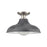 Atlas Lighting Grenville 13''W 1Lt Semi Flush Mount, Nickel/Gray