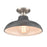 Atlas Lighting Grenville 13''W 1Lt Semi Flush Mount, Nickel/Gray