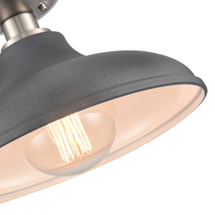 Atlas Lighting Grenville 13''W 1Lt Semi Flush Mount, Nickel/Gray