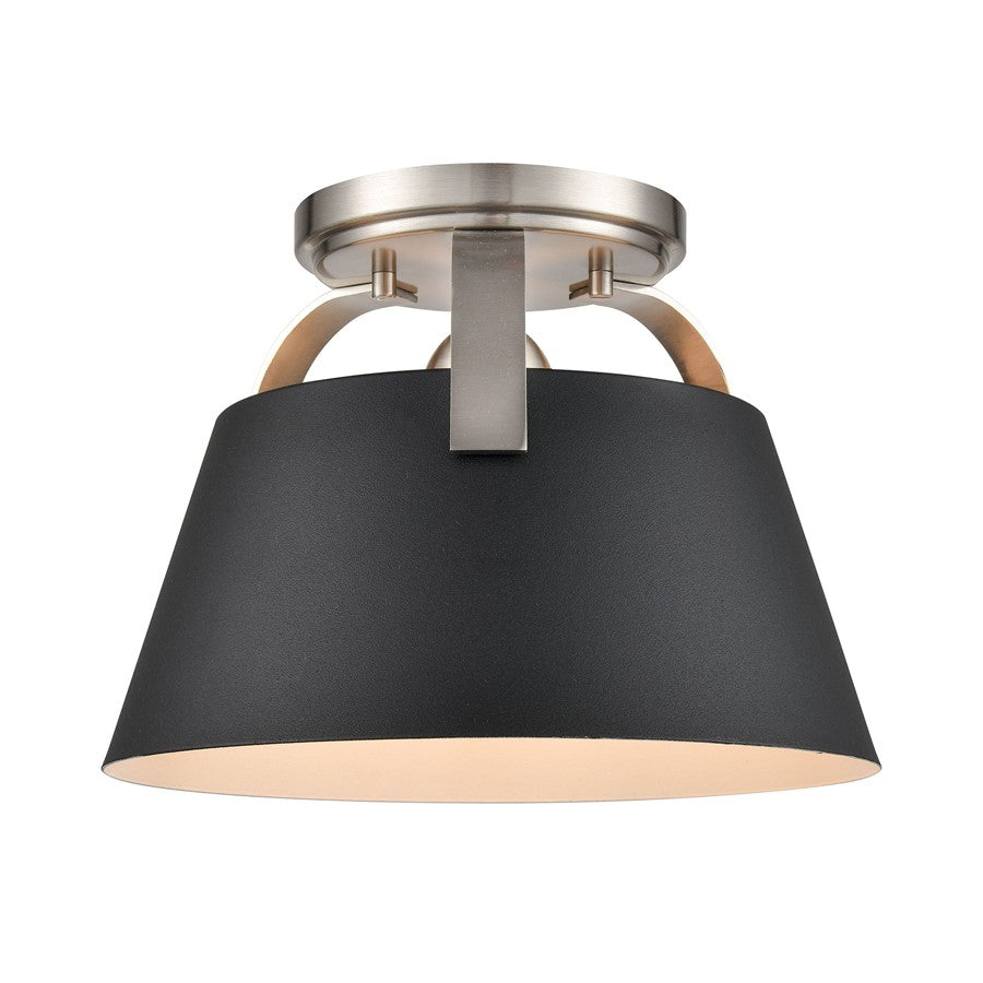 Atlas Lighting Jepson 9.5'' Wide 1Lt Semi Flush Mount, Black/Black