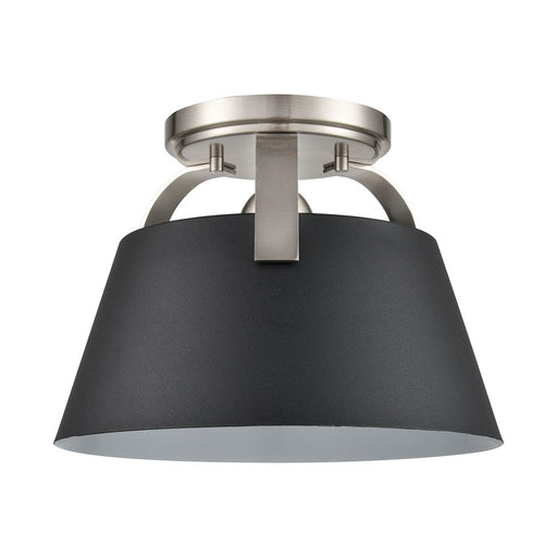 Atlas Lighting Jepson 9.5'' Wide 1Lt Semi Flush Mount, Black/Black
