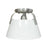 Atlas Lighting Jepson 9.5''W 1Lt Semi Flush Mount, White/Nickel