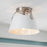 Atlas Lighting Jepson 9.5''W 1Lt Semi Flush Mount, White/Nickel
