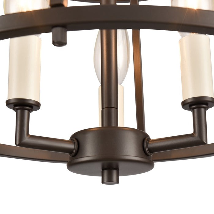 Atlas Lighting Joanie 13'' Wide 3Lt Semi Flush Mount, Old Bronze