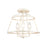 Atlas Lighting Joanie 13'' Wide 3Lt Semi Flush Mount, Antique White