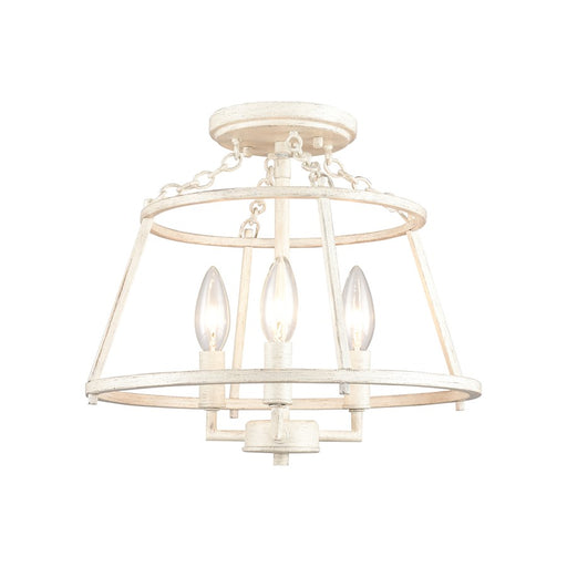 Atlas Lighting Joanie 13'' Wide 3Lt Semi Flush Mount, Antique White