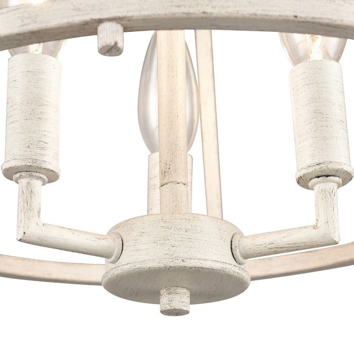 Atlas Lighting Joanie 13'' Wide 3Lt Semi Flush Mount, Antique White