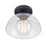 Atlas Lighting Julian 10'' Wide 1Lt Semi Flush Mount, Black/Clear