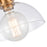 Atlas Lighting Julian 10'' Wide 1Lt Semi Flush Mount, Gold/Clear