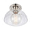 Atlas Lighting Julian 10'' Wide 1Lt Semi Flush Mount, Nickel/Clear