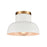 Atlas Lighting Lewellen 10'' Wide 1Lt Semi Flush Mount, White/White