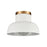 Atlas Lighting Lewellen 10'' Wide 1Lt Semi Flush Mount, White/White