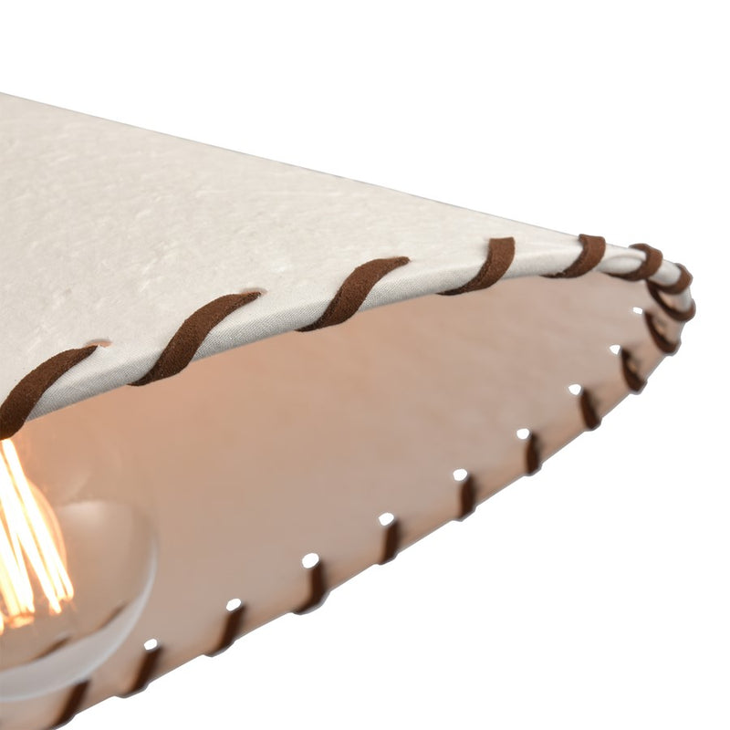 Atlas Lighting Marion 14''W 1Lt Semi Flush Mount, Bronze/Natural